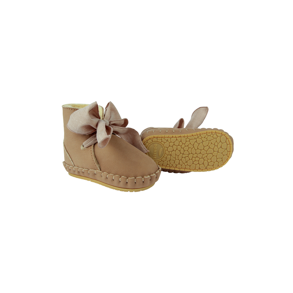 Pina Organza Booties | Truffle Nubuck