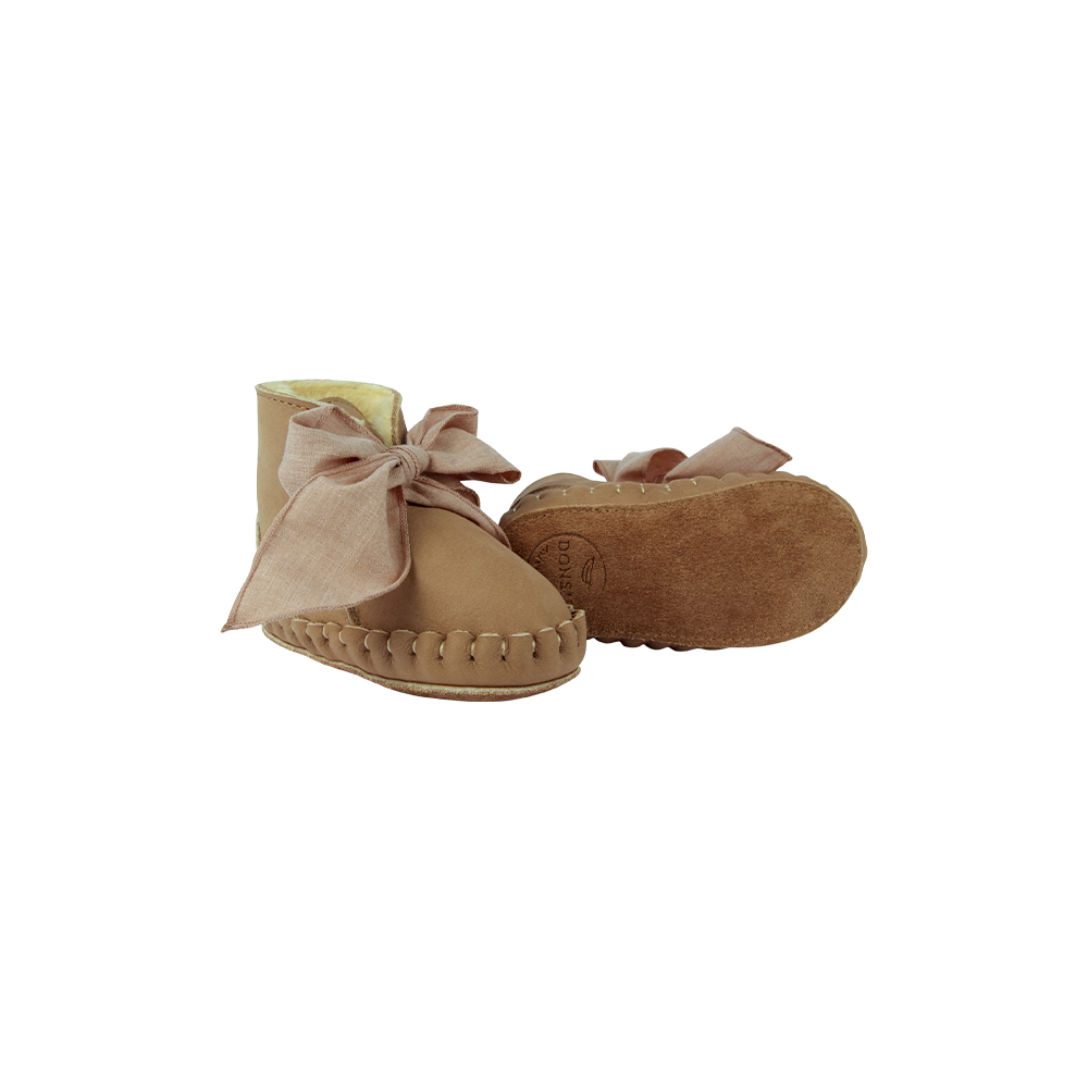 Pina Organza Booties | Truffle Nubuck