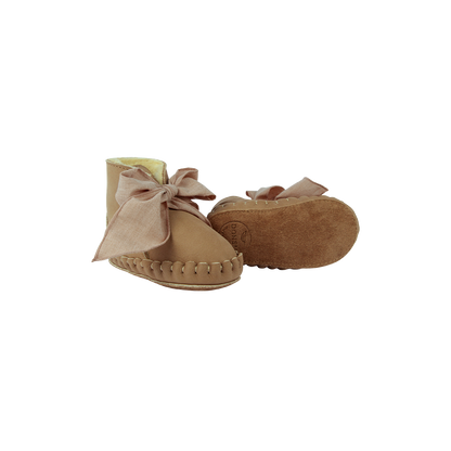 Pina Organza Booties | Truffle Nubuck