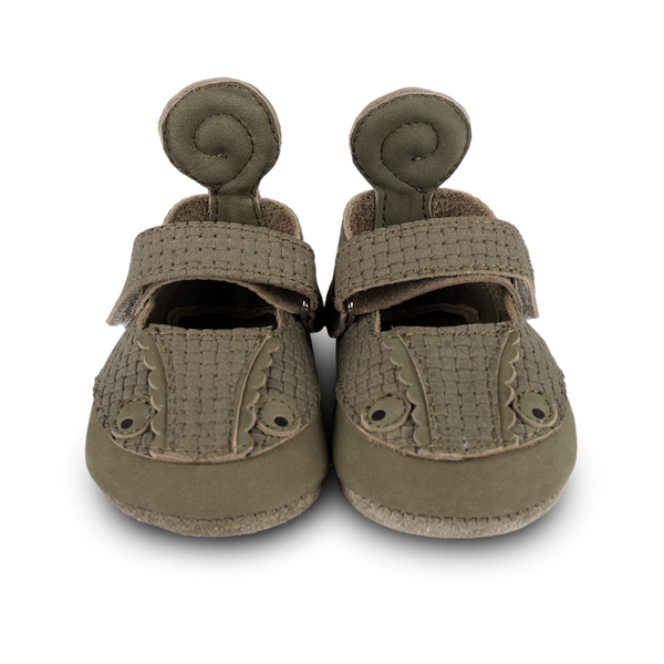 Amigu Shoes | Chameleon | Stone Square Stamped Nubuck
