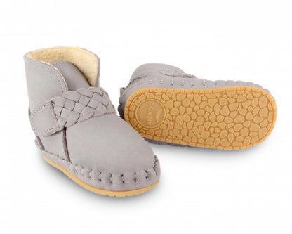 Mace Booties | Elephant Grey Leather