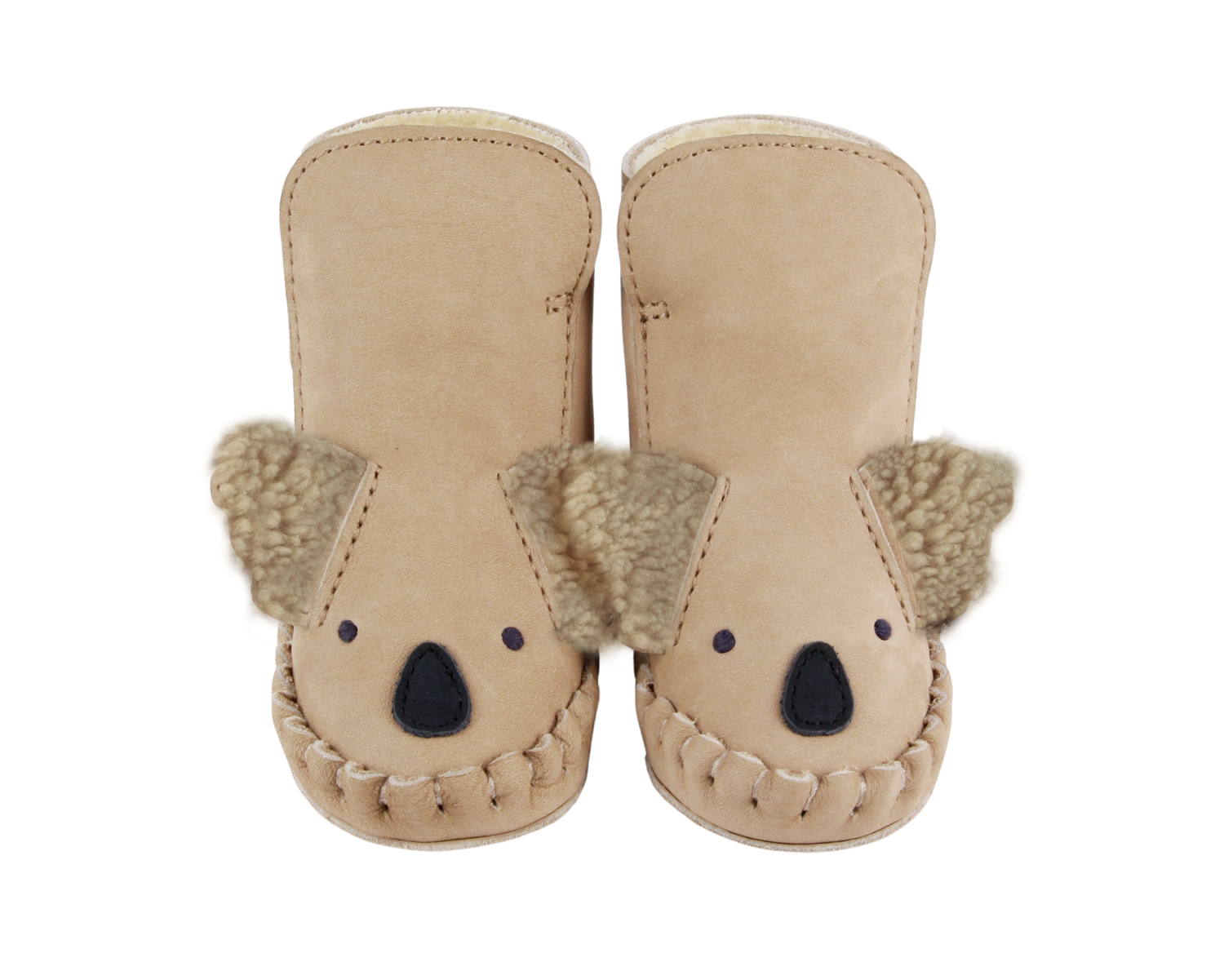 Kapi Exclusive Booties | Fluffy Koala | Taupe Nubuck