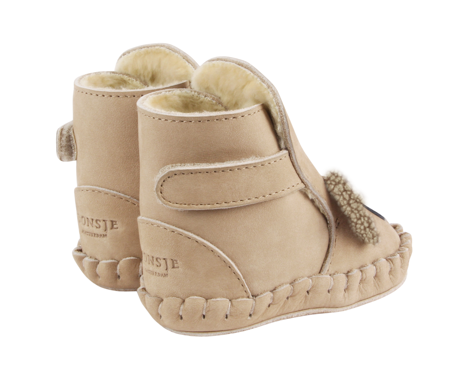 Kapi Exclusive Booties | Fluffy Koala | Taupe Nubuck