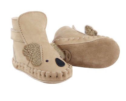 Kapi Exclusive Booties | Fluffy Koala | Taupe Nubuck