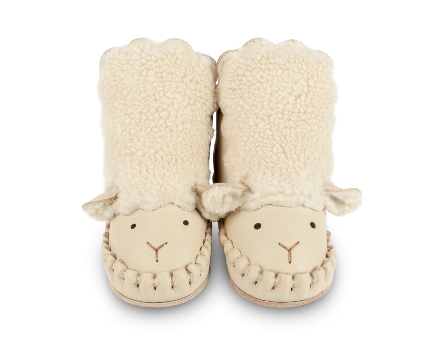 Kapi Exclusive Booties | Lammy | Cream Leather