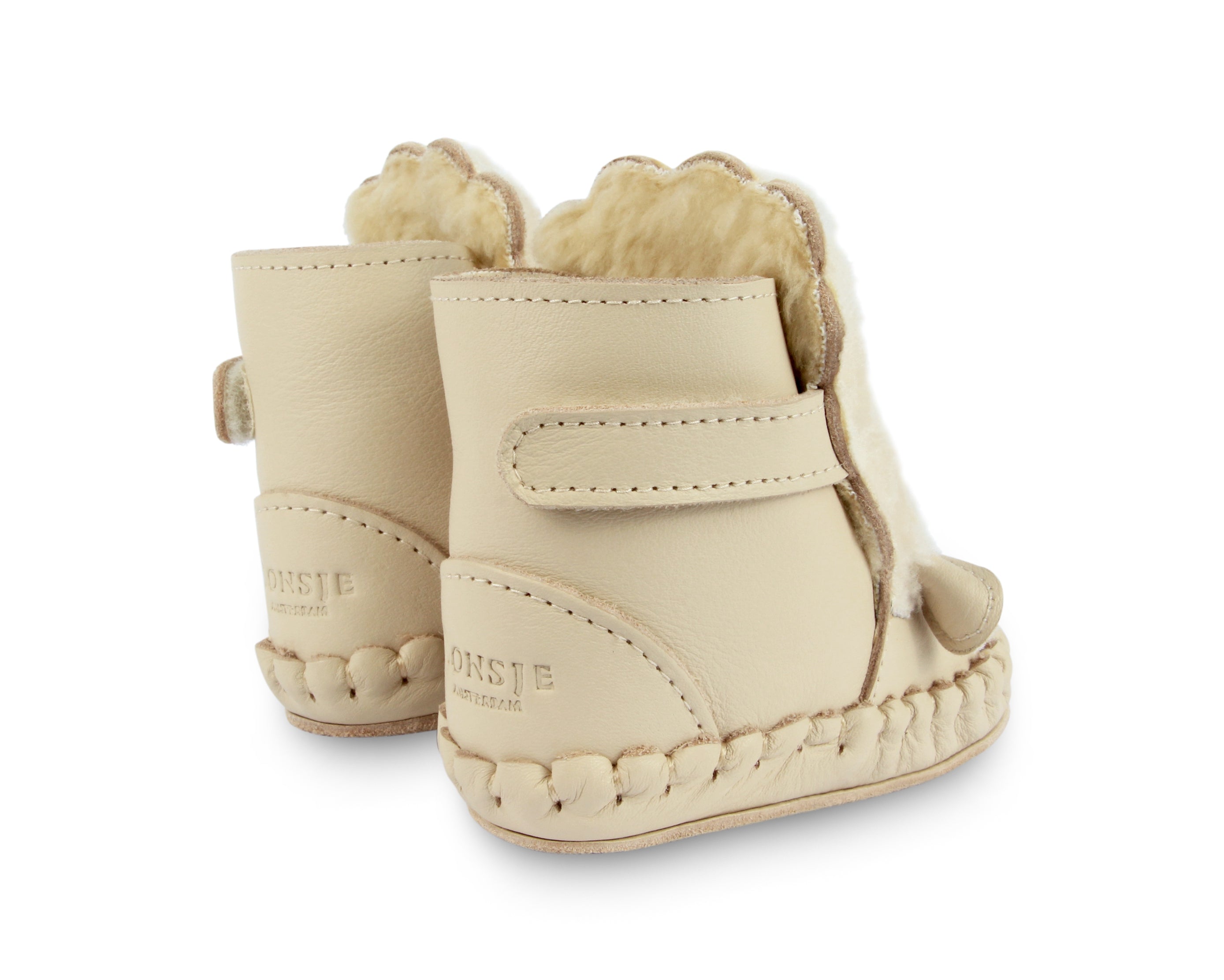 Kapi Exclusive Booties | Lammy | Cream Leather