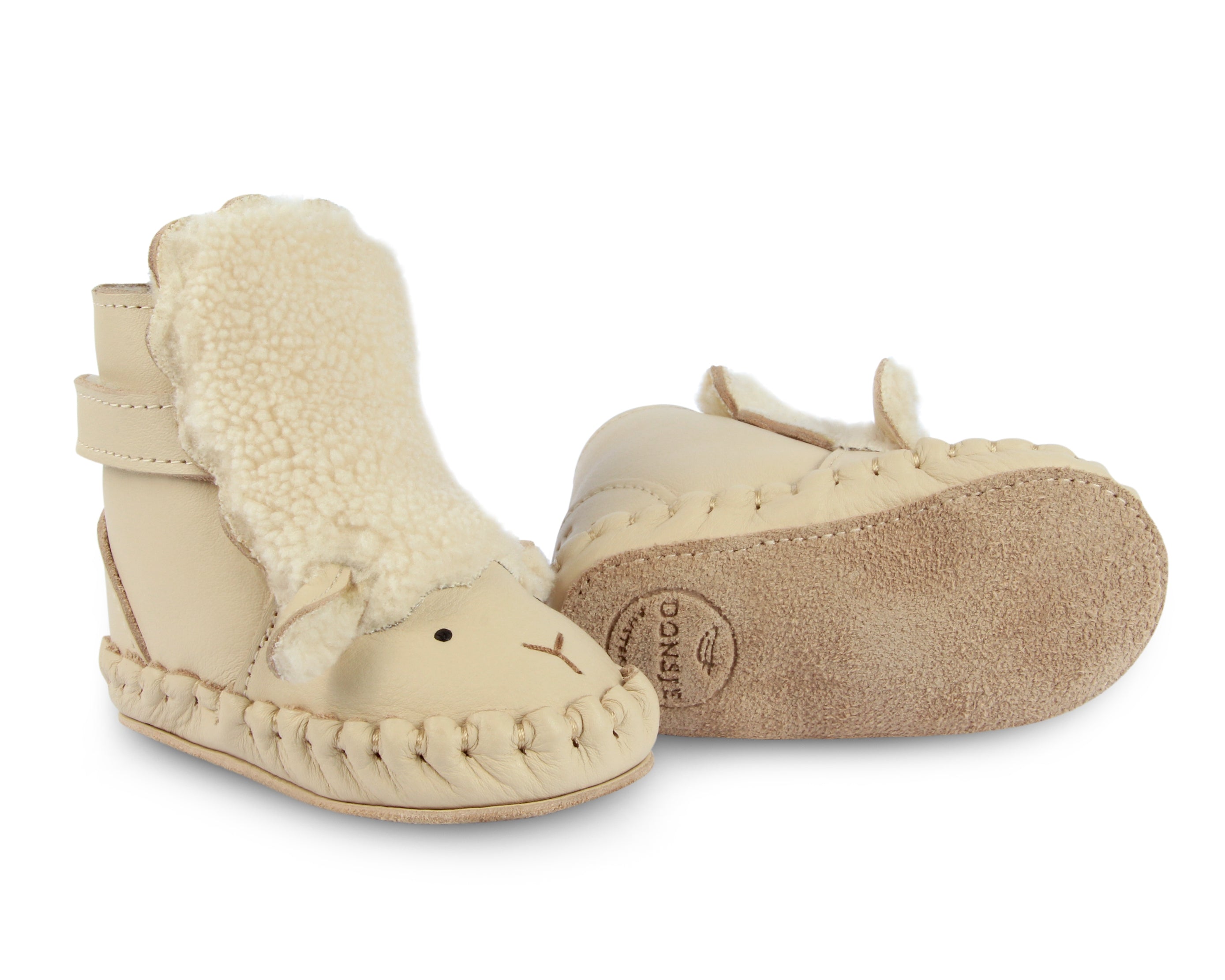 Kapi Exclusive Booties | Lammy | Cream Leather