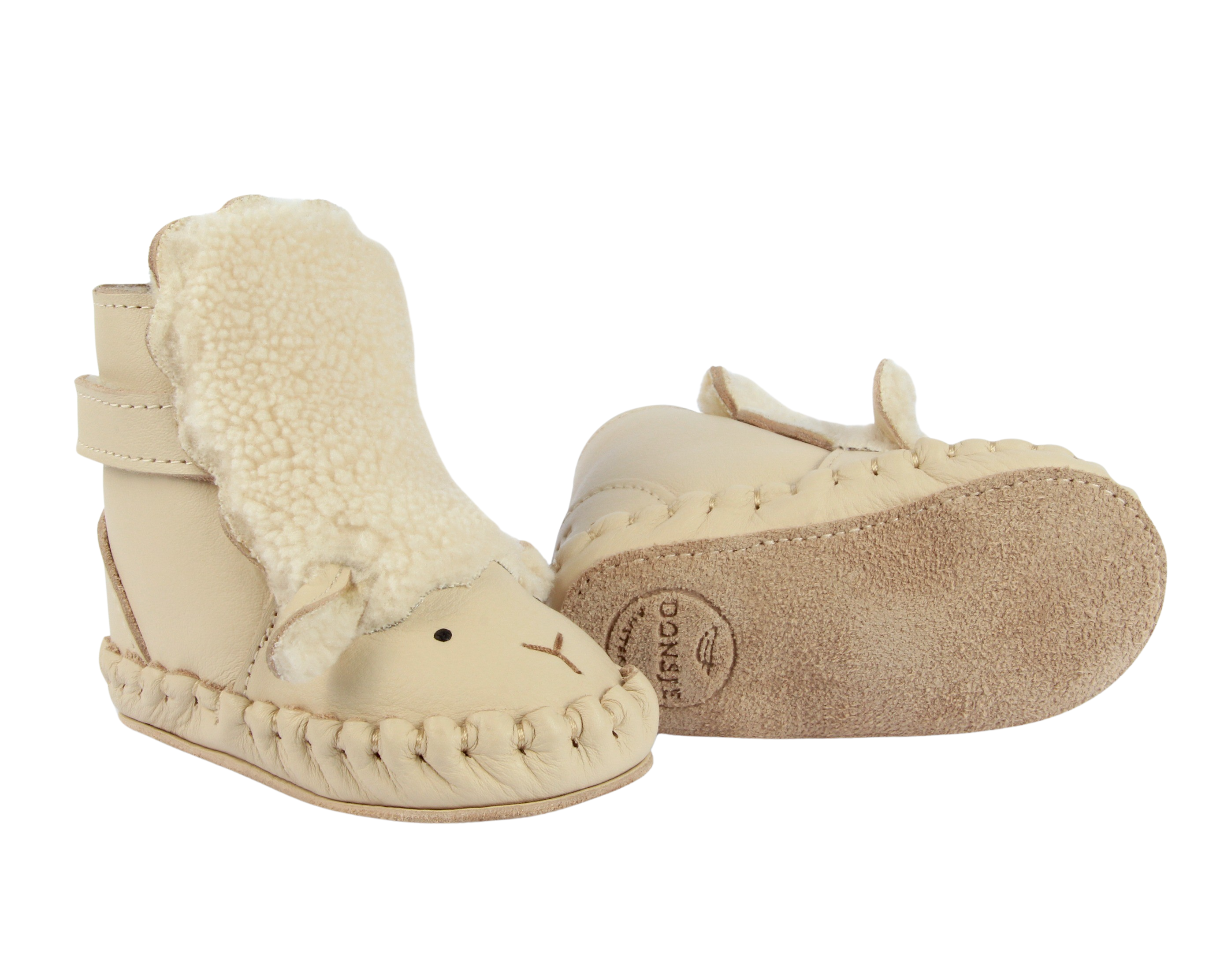 Kapi Exclusive Booties | Lammy | Cream Leather