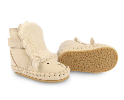 Kapi Exclusive Booties | Lammy | Cream Leather