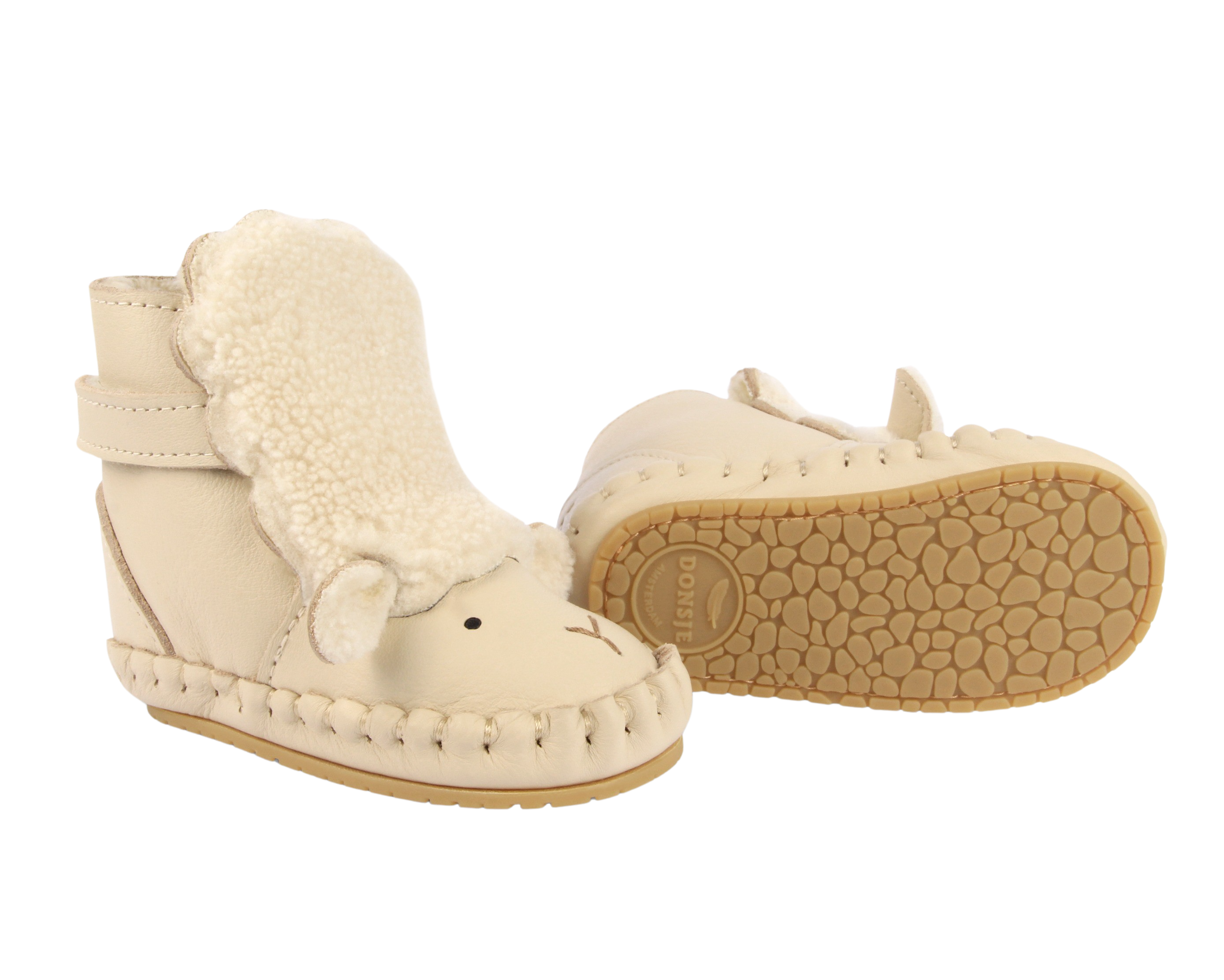 Kapi Exclusive Booties | Lammy | Cream Leather