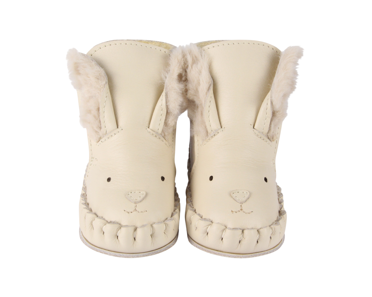 Kapi Exclusive Booties | Rabbit | Cream Leather