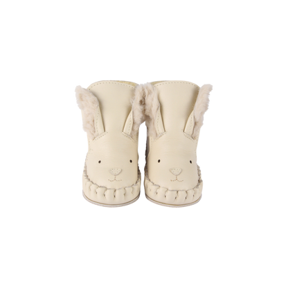 Kapi Exclusive Booties | Rabbit | Cream Leather