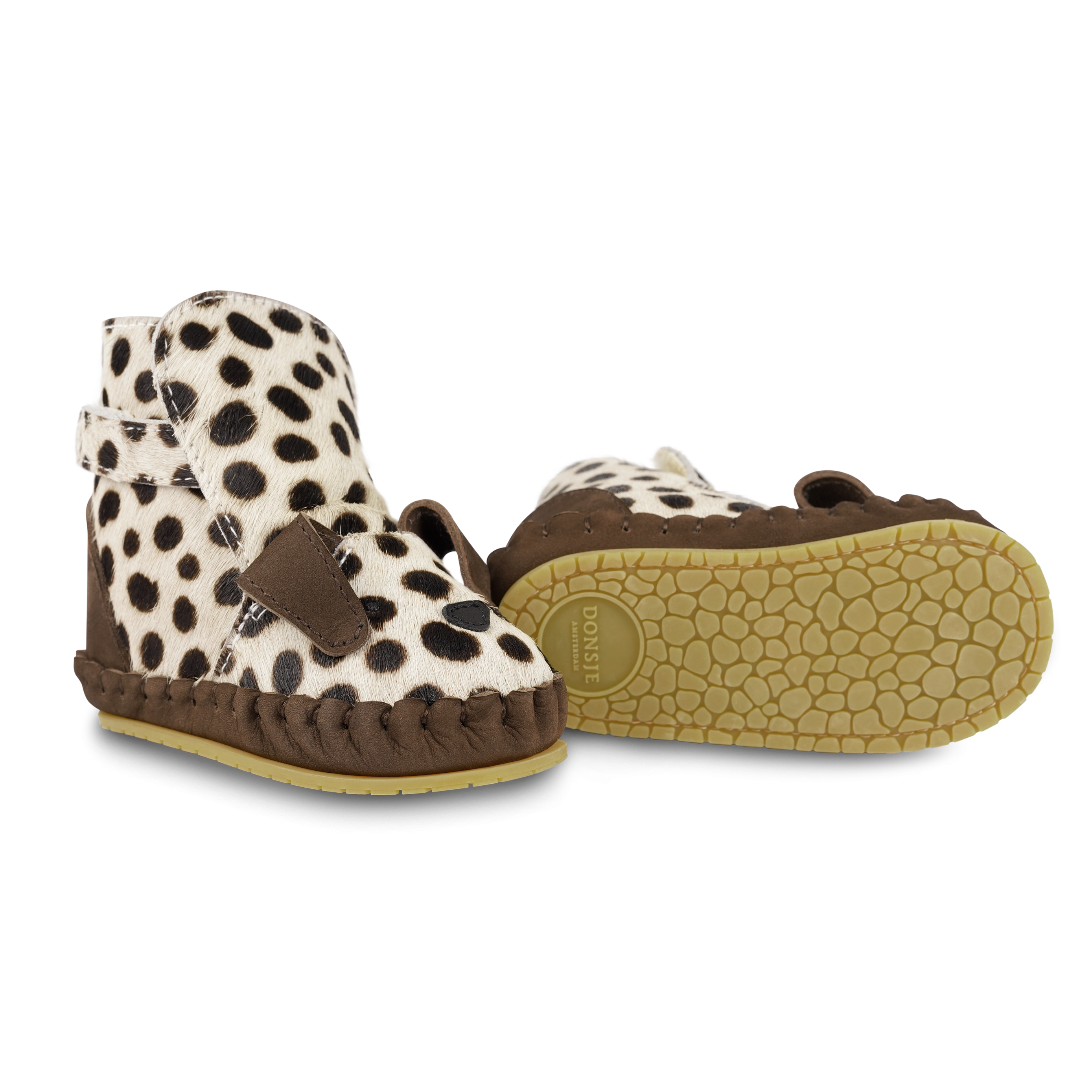 Kapi Exclusive Booties | Dalmatian | Black Spotted Cow Hair