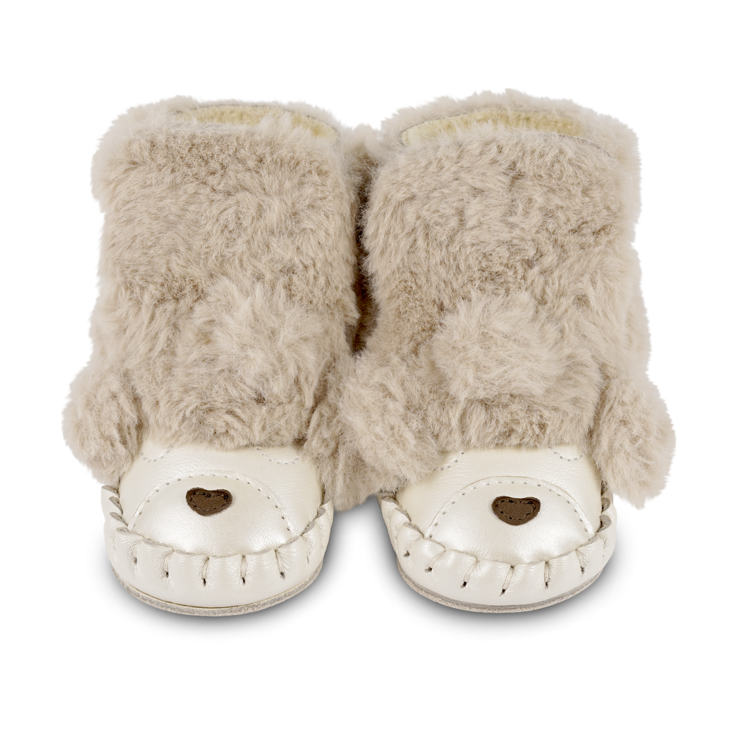 Kapi Exclusive Booties | Poodle | Light Beige Soft Faux Fur