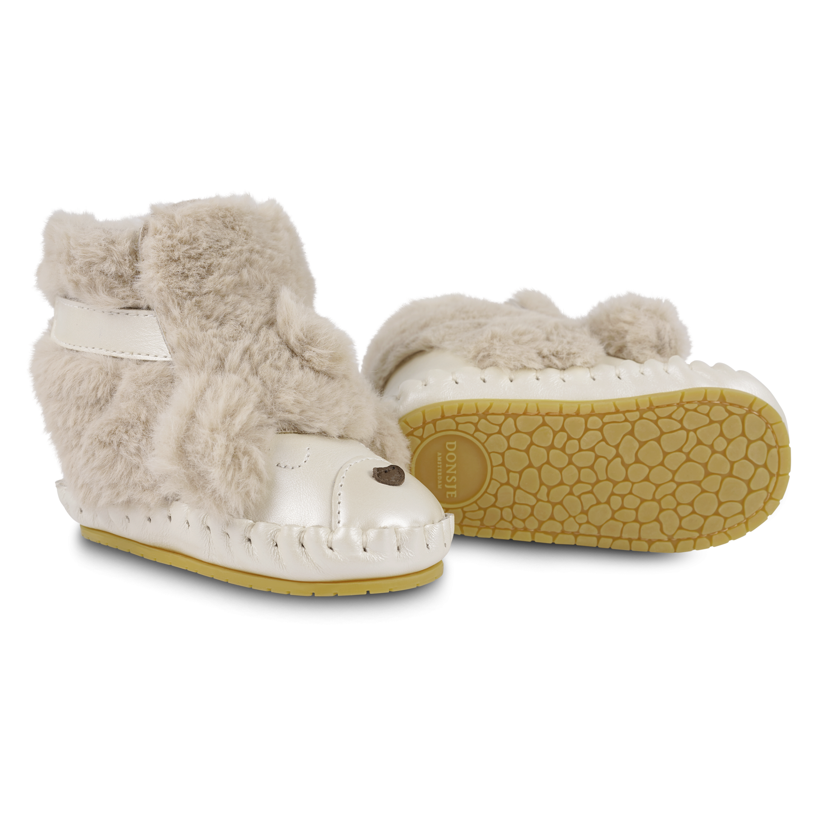 Kapi Exclusive Booties | Poodle | Light Beige Soft Faux Fur