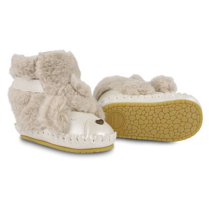 Kapi Exclusive Booties | Poodle | Light Beige Soft Faux Fur