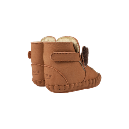 Kapi Exclusive Booties | Fluffy Squirrel | Walnut Nubuck