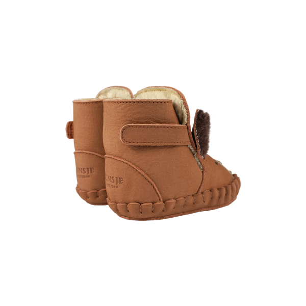 Kapi Exclusive Booties | Fluffy Squirrel | Walnut Nubuck