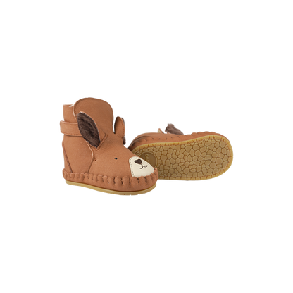 Kapi Exclusive Booties | Fluffy Squirrel | Walnut Nubuck