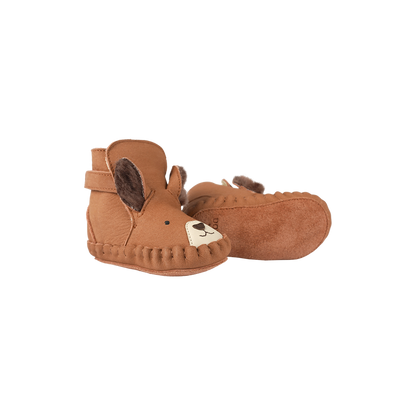 Kapi Exclusive Booties | Fluffy Squirrel | Walnut Nubuck
