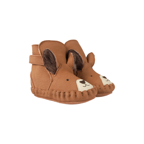 Kapi Exclusive Booties | Fluffy Squirrel | Walnut Nubuck