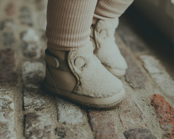 Richy Booties | Polar Bear | Off White Curly Faux Fur