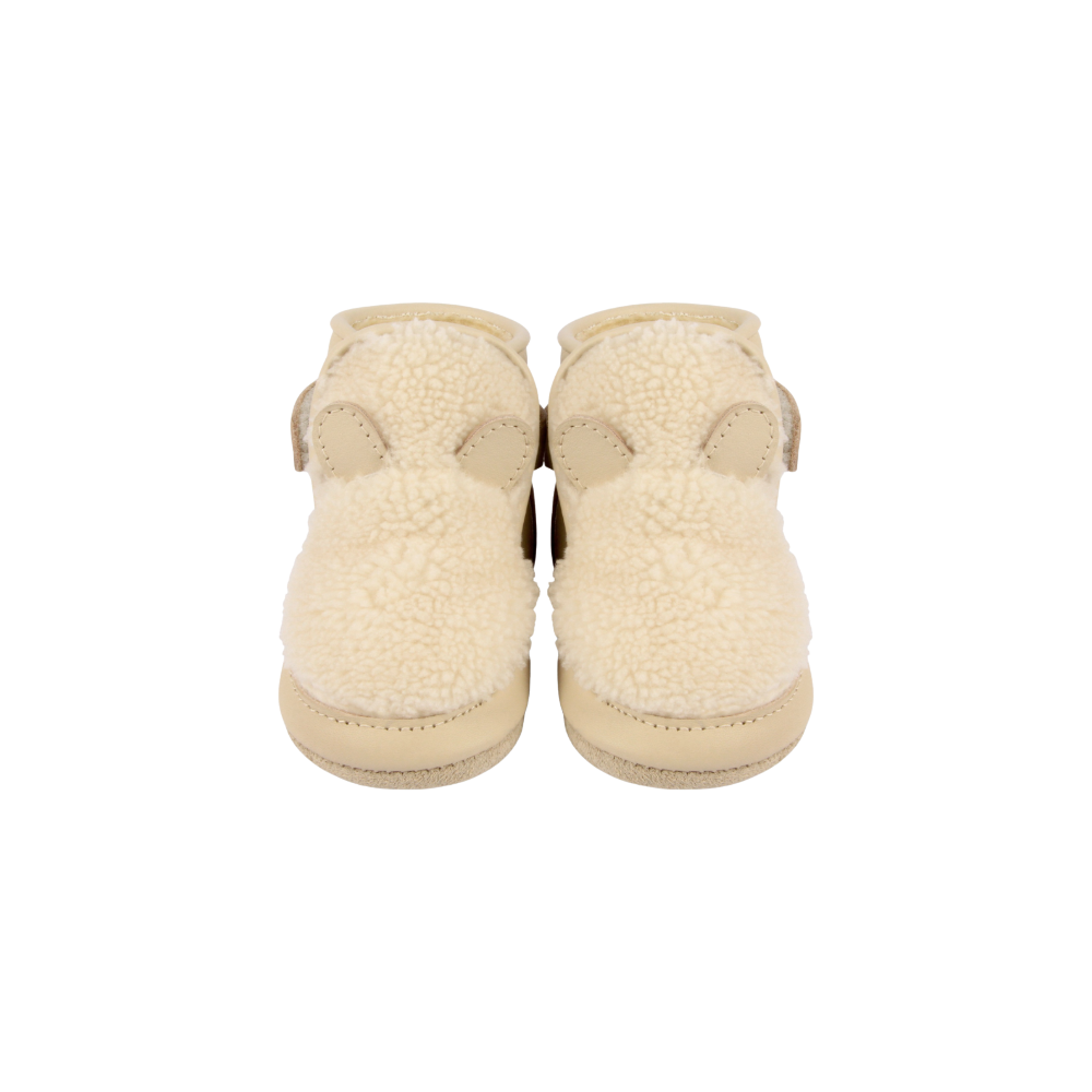 Richy Booties | Polar Bear | Off White Curly Faux Fur