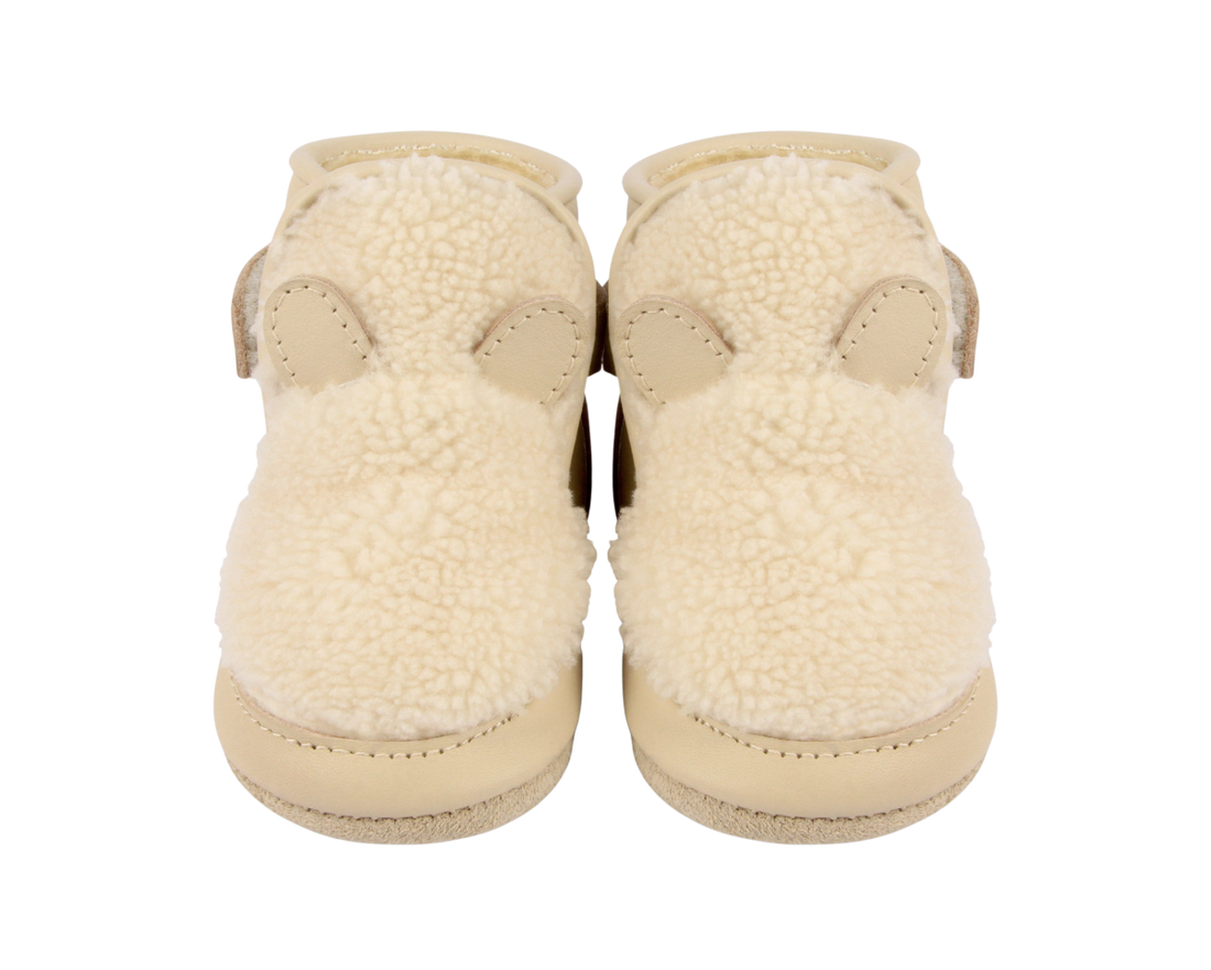 Richy Booties | Polar Bear | Off White Curly Faux Fur