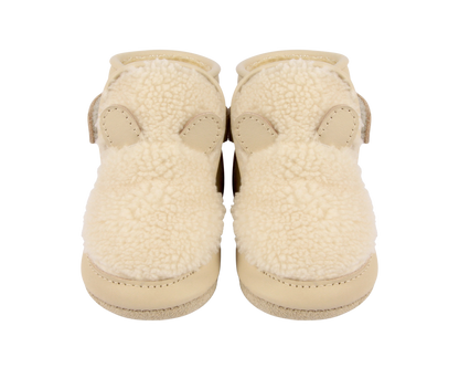 Richy Booties | Polar Bear | Off White Curly Faux Fur