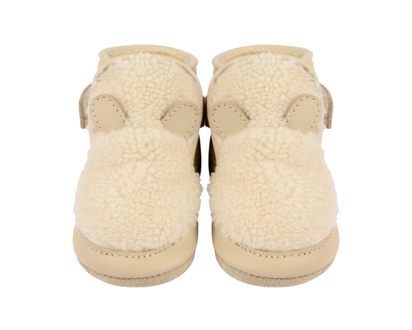 Richy Booties | Polar Bear | Off White Curly Faux Fur