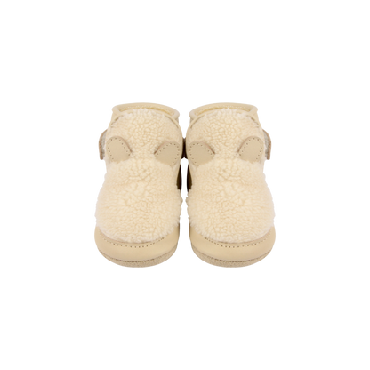 Richy Booties | Polar Bear | Off White Curly Faux Fur