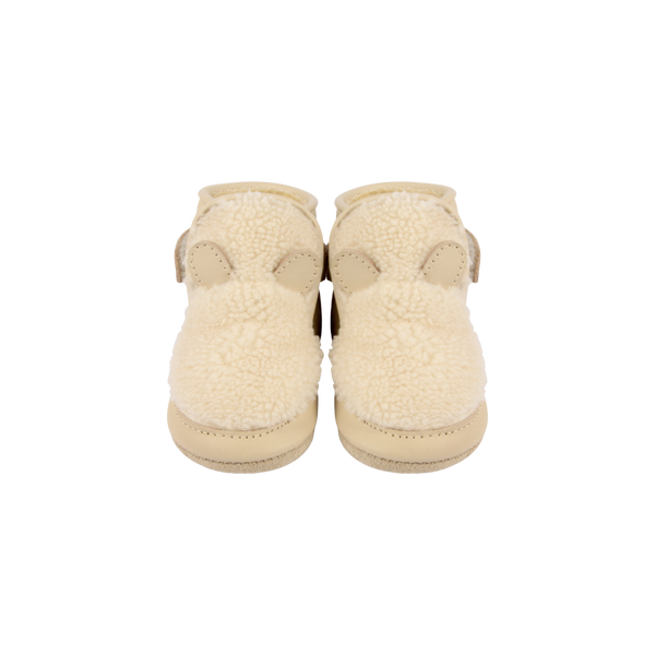 Richy Booties | Polar Bear | Off White Curly Faux Fur