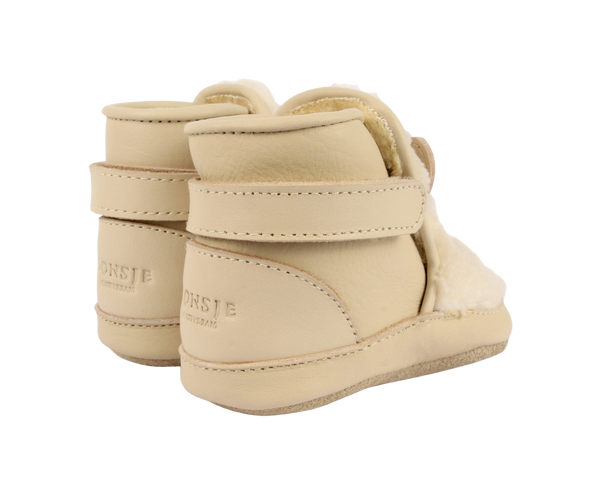 Richy Booties | Polar Bear | Off White Curly Faux Fur
