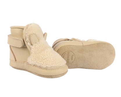 Richy Booties | Polar Bear | Off White Curly Faux Fur