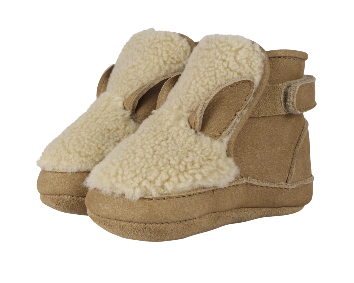 Richy Booties | Alpaca | Beige Curly Faux Fur