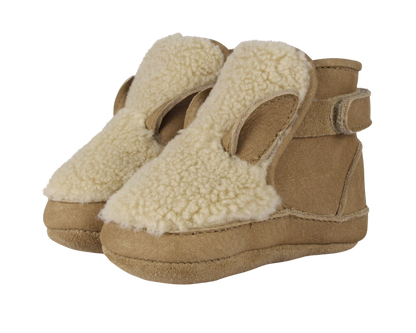 Richy Booties | Alpaca | Beige Curly Faux Fur