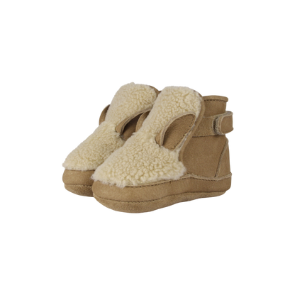 Richy Booties | Alpaca | Beige Curly Faux Fur