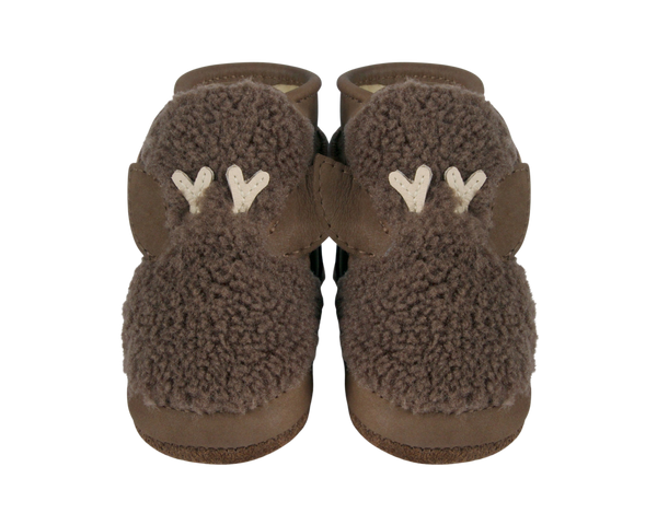 Richy Booties | Stag | Hazelnut Curly Faux Fur