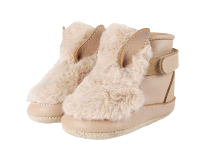 Richy Booties | Fluffy Bunny | Warm Beige Soft Faux Fur