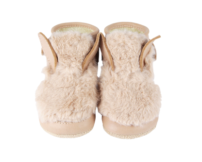 Richy Booties | Fluffy Bunny | Warm Beige Soft Faux Fur