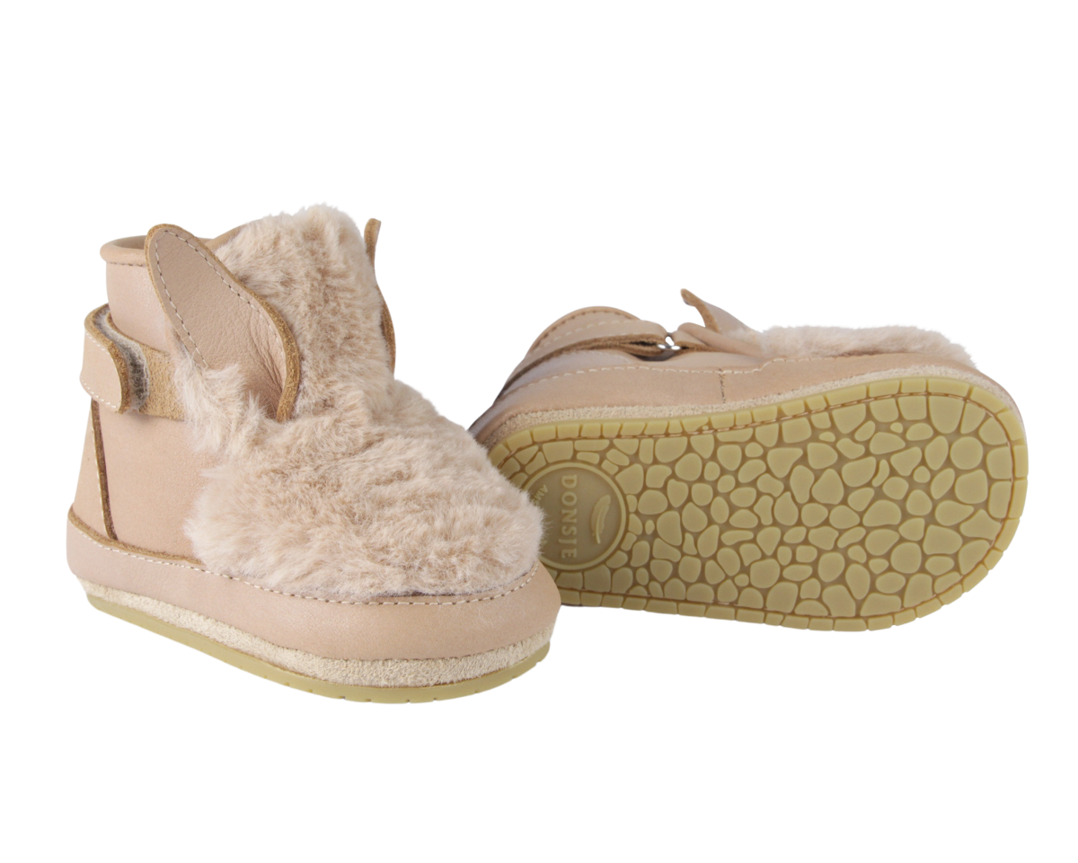 Richy Booties | Fluffy Bunny | Warm Beige Soft Faux Fur