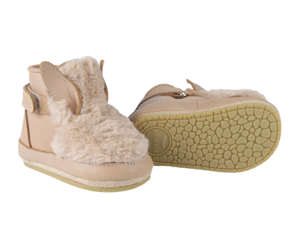 Richy Booties | Fluffy Bunny | Warm Beige Soft Faux Fur