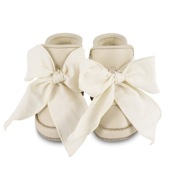 Anouk Booties | Cream Leather