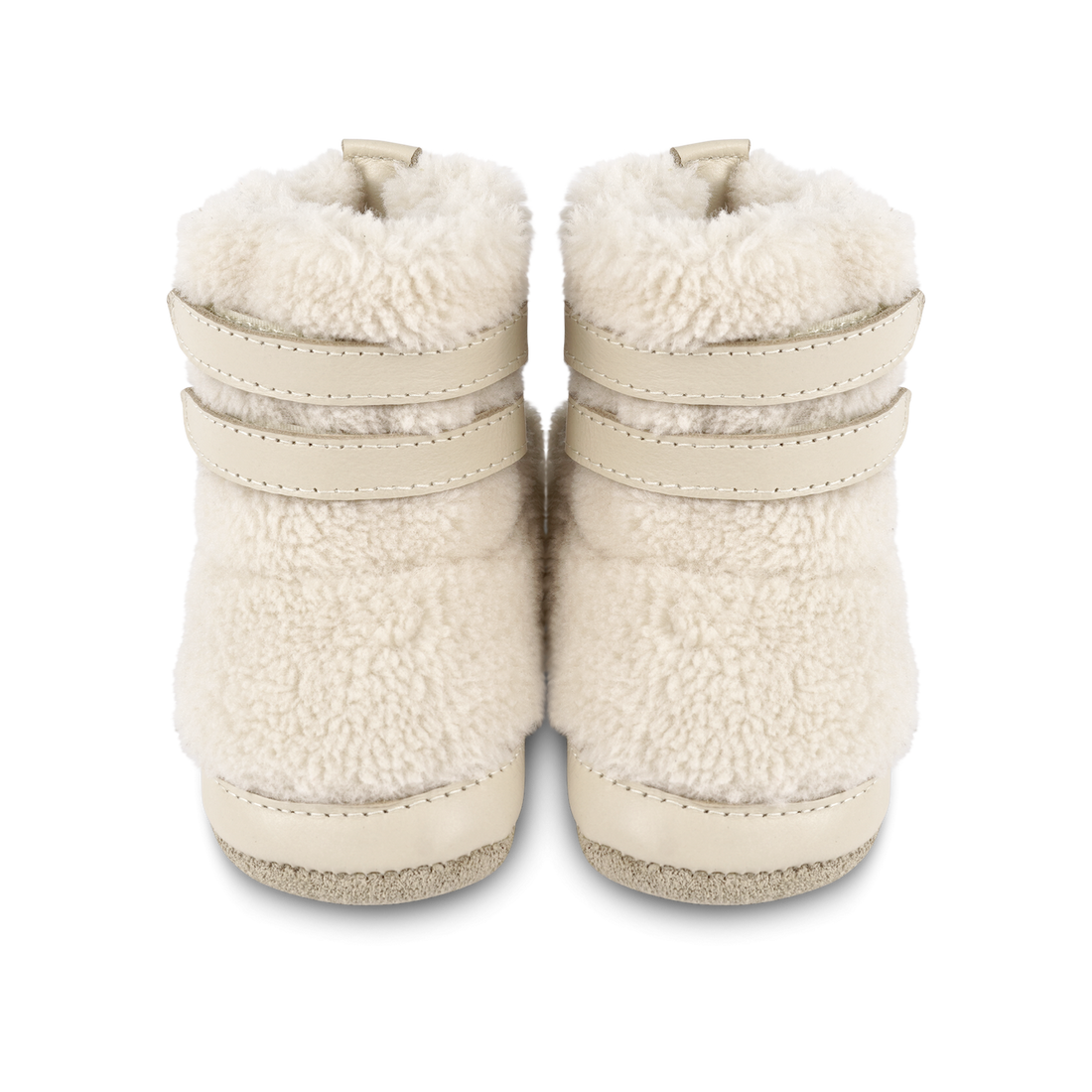 Larisso Booties | Off White Curly Faux Fur
