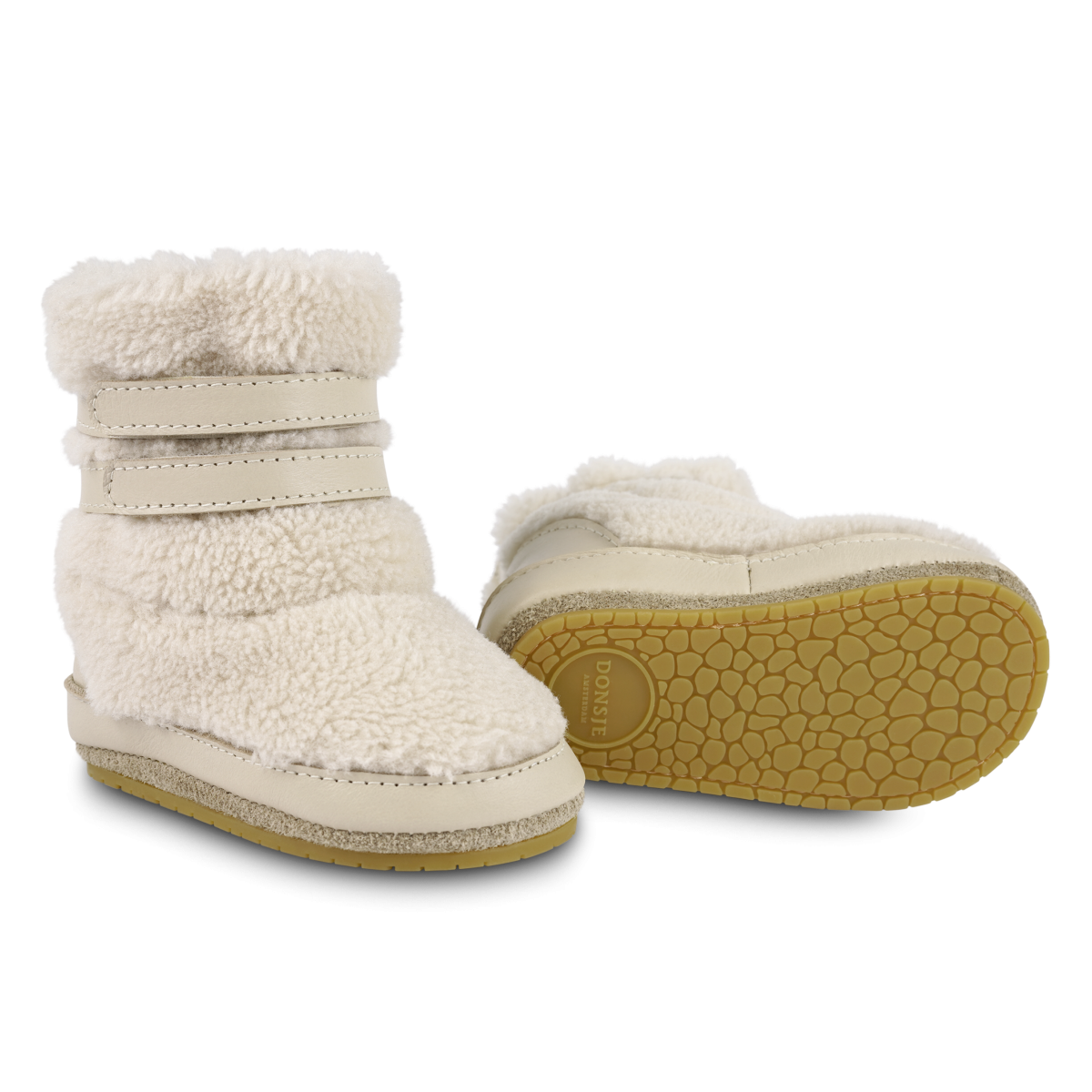 Larisso Booties | Off White Curly Faux Fur