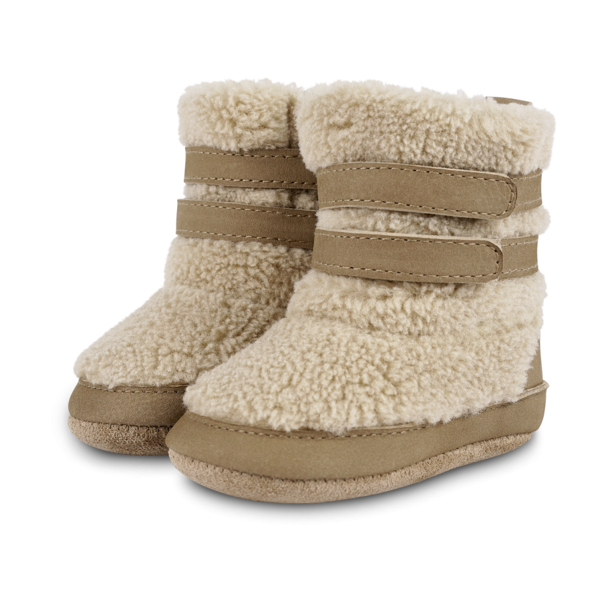 Larisso Booties | Beige Curly Faux Fur