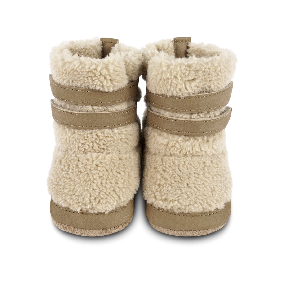 Larisso Booties | Beige Curly Faux Fur