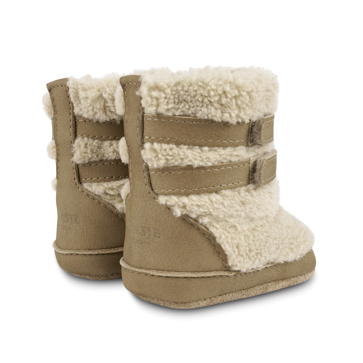 Larisso Booties | Beige Curly Faux Fur