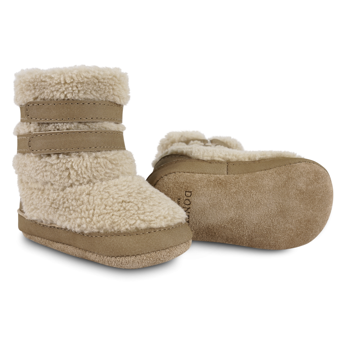 Larisso Booties | Beige Curly Faux Fur