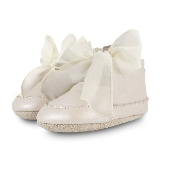 Lonny Sneakers | Off White Metallic Leather